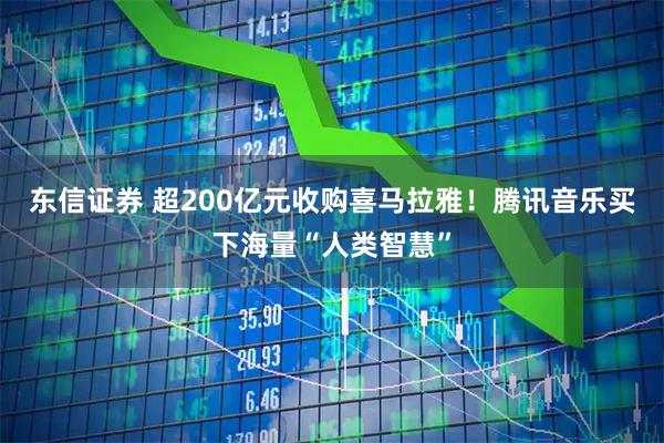 东信证券 超200亿元收购喜马拉雅！腾讯音乐买下海量“人类智慧”