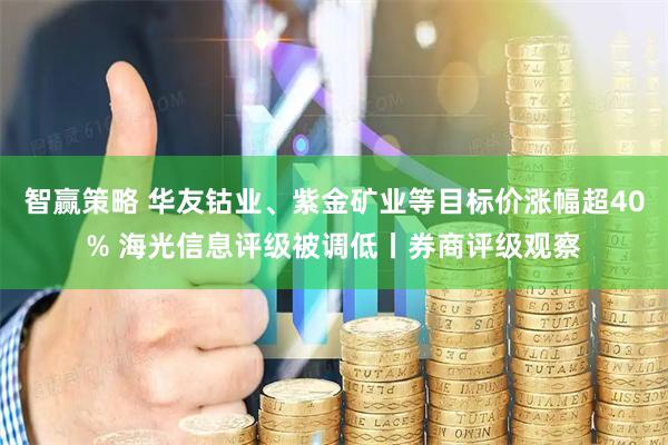 智赢策略 华友钴业、紫金矿业等目标价涨幅超40% 海光信息评级被调低丨券商评级观察